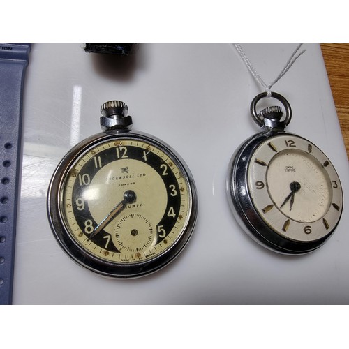 375 - A quantity of 7 various watches to include a vintage Ingersoll pocket watch and Smiths Empire pocket... 