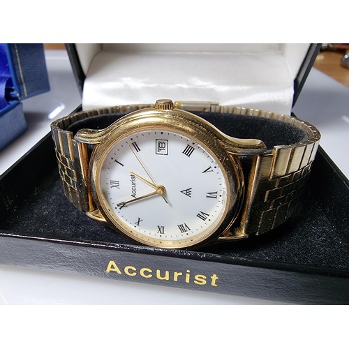 377 - 2 good quality cased boxed watches to include a Tissot PR 516 electronic gents wrist watch and an Ac... 