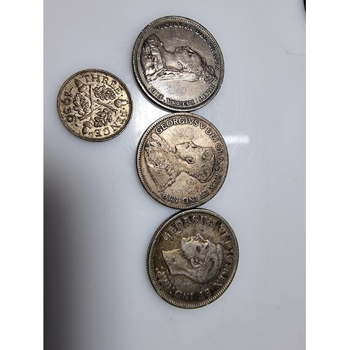 378 - A quantity of antique English coins including an 1887 silver shilling Queen Victoria with a Jubilee ... 