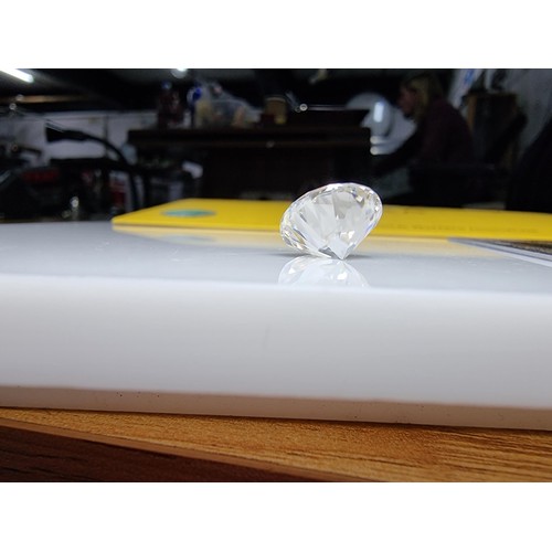 384 - A large 6ct (12mm) moissanite diamond by GRA with full COA and moissanite report. this moissanite di... 