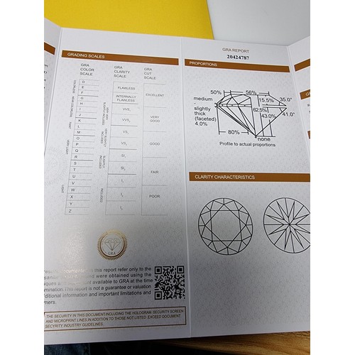 384 - A large 6ct (12mm) moissanite diamond by GRA with full COA and moissanite report. this moissanite di... 