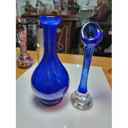 420 - A large collection of 10 pieces of good quality art glass to include 2 glass paperweights, a Murano ... 