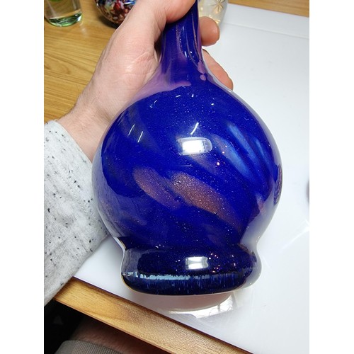 420 - A large collection of 10 pieces of good quality art glass to include 2 glass paperweights, a Murano ... 