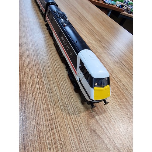 13 - A Hornby intercity 225 locomotive and DVT in swallow livery, unboxed in clean condition and runs.