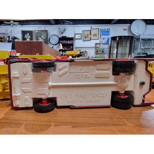 25 - A large collection of various vintage diecast vehicles to include some good long truck lorries inclu... 