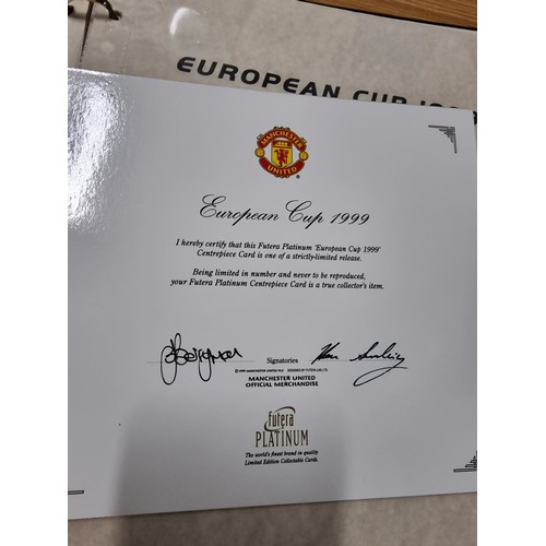 31 - A Futera platinum Manchester United European champions 1999 limited edition collectors card album, c... 