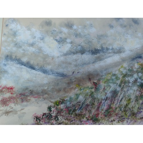 84 - A gilt framed and glazed signed acrylic of Cader Idris 2004 by Bryn Bugeiko. Height of 46cm, length ... 