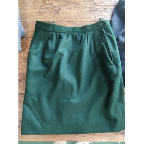 91 - A collection of 5x pencil skirts from the 80's  including 4 by Yves Saint Laurent (1 woollen) along ... 