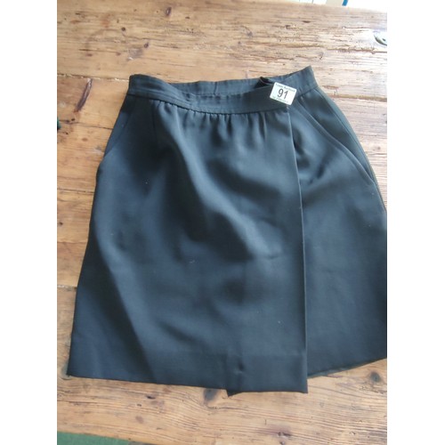 91 - A collection of 5x pencil skirts from the 80's  including 4 by Yves Saint Laurent (1 woollen) along ... 