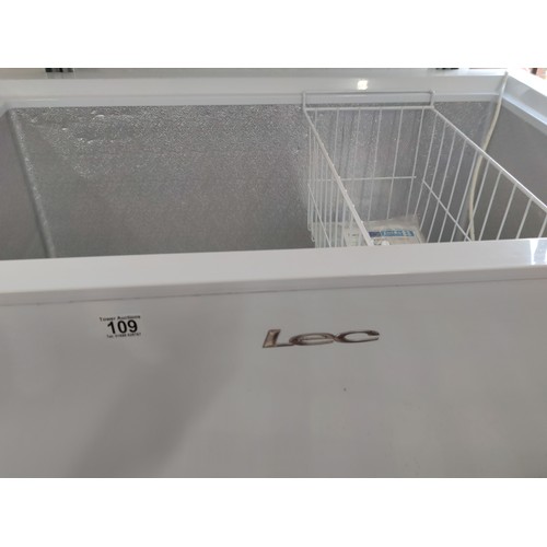 109 - LEC large chest freezer 272 litre internally clean condition in good working order