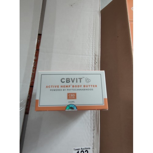 123 - 2 x boxes new and sealed CBVIT active hemp body butter 60 in total