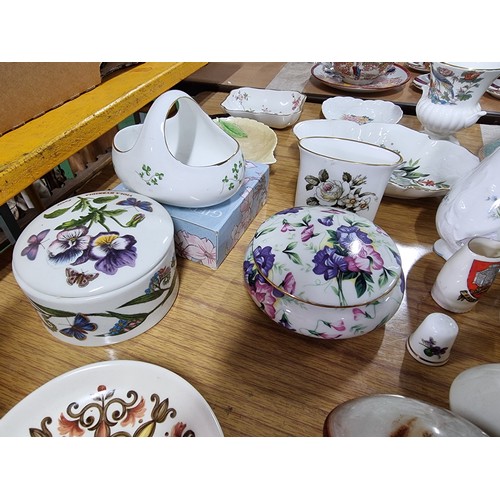 42 - A large collection of collectable china to include many pin dishes, Derby, Worcester, Carlton ware e... 