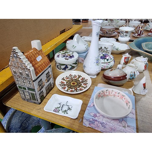 42 - A large collection of collectable china to include many pin dishes, Derby, Worcester, Carlton ware e... 