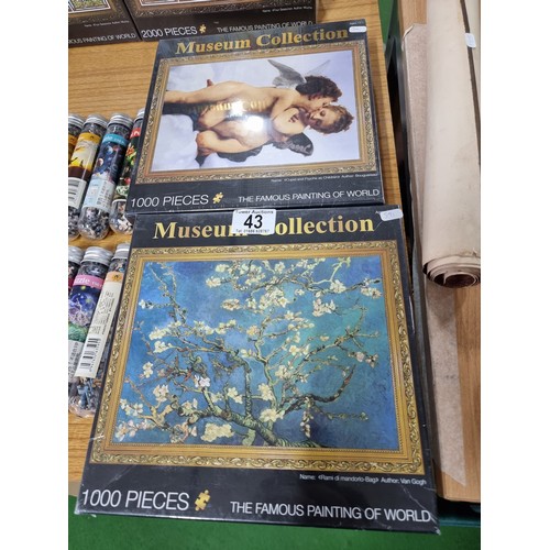 43 - A large collection of new and sealed puzzles to include 6x large puzzle sets, along with 13x mini pu... 