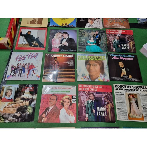 46 - A large collection of various vintage LP vinyl records to include some good bands and artists includ... 