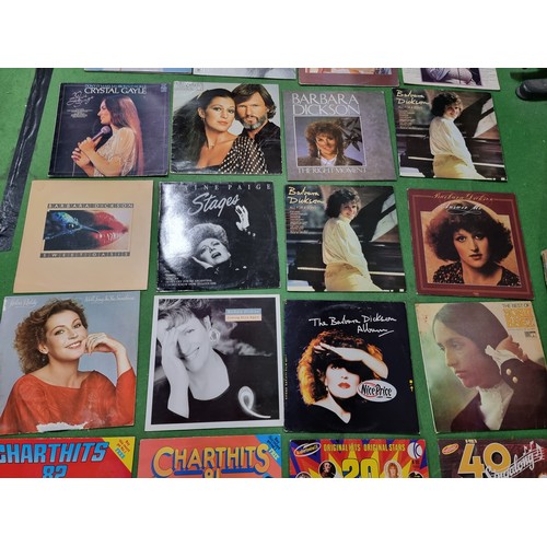 47 - A large collection of LP vinyl records mostly by female artists and compilations to include Erasure,... 