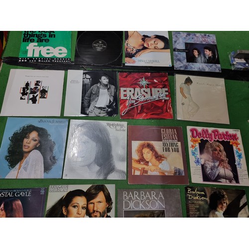 47 - A large collection of LP vinyl records mostly by female artists and compilations to include Erasure,... 