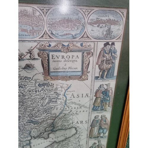 54 - 2x framed and glazed reproduction maps, one of Great Britain by George Willdey, the other is a map o... 