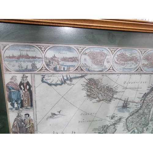 54 - 2x framed and glazed reproduction maps, one of Great Britain by George Willdey, the other is a map o... 