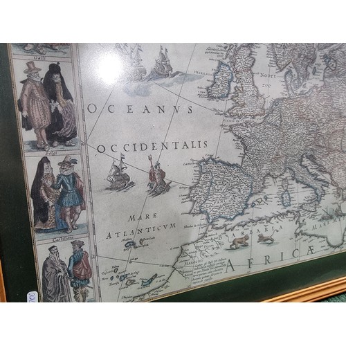 54 - 2x framed and glazed reproduction maps, one of Great Britain by George Willdey, the other is a map o... 