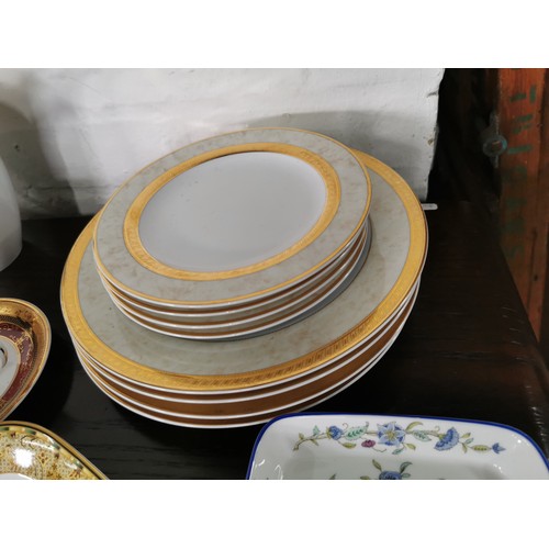 83 - Quantity of china inc part tea dinner set by Royal Porcelain Kensington Thailand, Grindley plate etc