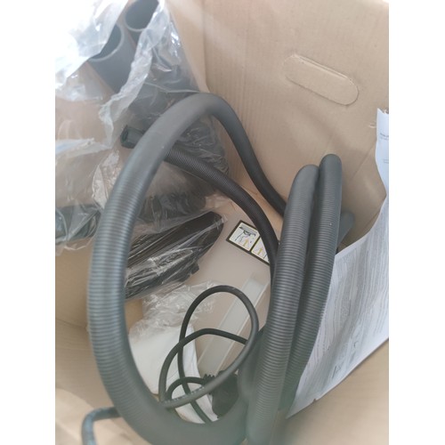 124 - Boxed Farlex steam cleaner many used inc wallpaper stripping complete with its accessories