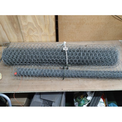 141 - 2 x rolls of chicken wire