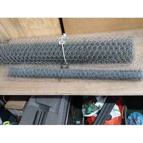 141 - 2 x rolls of chicken wire