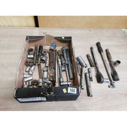 160 - Box of socket wrench's and socket spanners inc. a Throm torque wrench