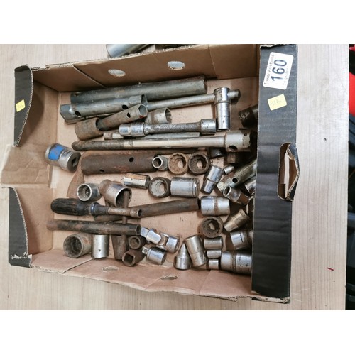 160 - Box of socket wrench's and socket spanners inc. a Throm torque wrench