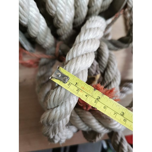 177 - Reel of heavy duty shipping rope along with an anchor in good order