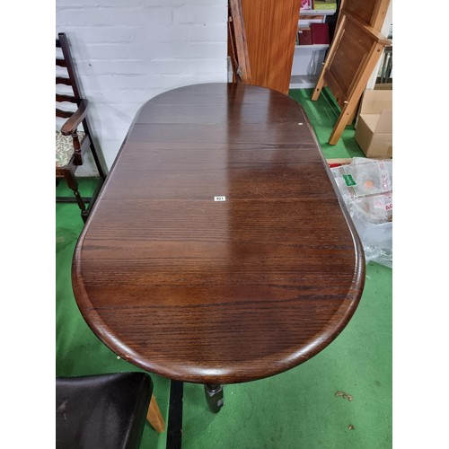 401 - Excellent quality chunky solid oak gate leg dining table featuring a smooth waterfall edge all the w... 