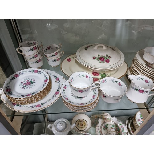 80A - A large comprehensive quantity of part/tea sets with various makers to include Crown Staffordshire, ... 