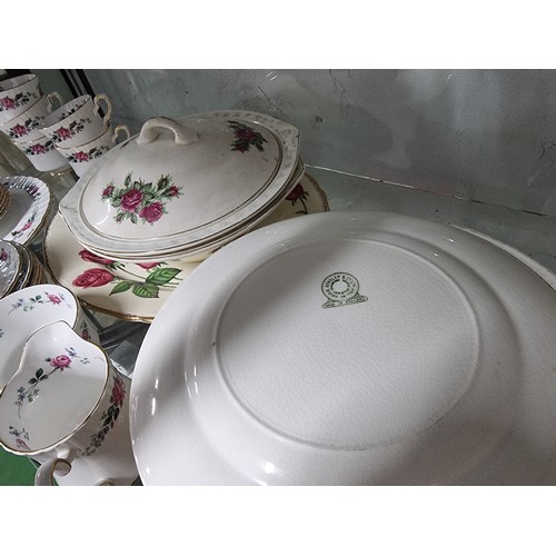 80A - A large comprehensive quantity of part/tea sets with various makers to include Crown Staffordshire, ... 