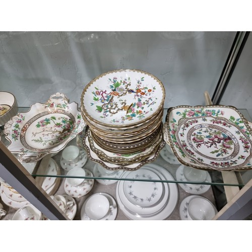 80A - A large comprehensive quantity of part/tea sets with various makers to include Crown Staffordshire, ... 