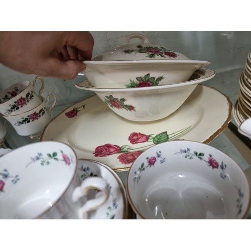 80A - A large comprehensive quantity of part/tea sets with various makers to include Crown Staffordshire, ... 