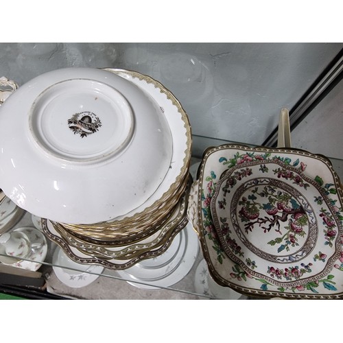 80A - A large comprehensive quantity of part/tea sets with various makers to include Crown Staffordshire, ... 