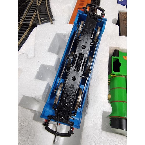 2 - A boxed Hornby R9054 Thomas and Percy train set along with 3 boxed Thomas the tank engine accessorie... 