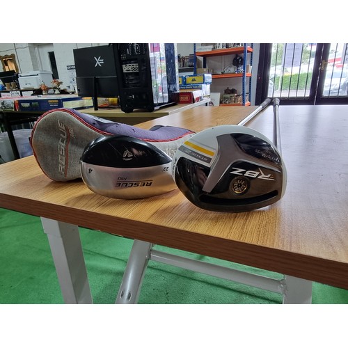 40 - 2x good quality left handed golf no4 woods, both by Taylormade one is RBZ stage 2, the other is a Re... 