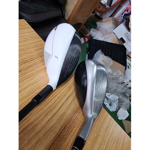 40 - 2x good quality left handed golf no4 woods, both by Taylormade one is RBZ stage 2, the other is a Re... 
