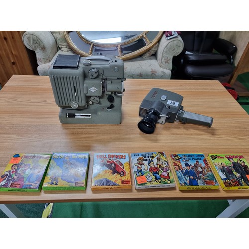 58 - Eumig P8 Super 8 projector and one other handheld along with a quantity of rare and collectable supe... 