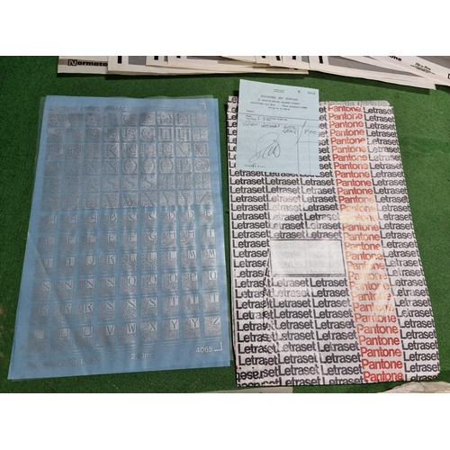 354 - A large quantity of various transferable graphic aids including  full sets of letter and numbers in ... 