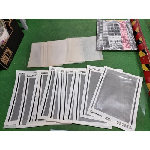 354 - A large quantity of various transferable graphic aids including  full sets of letter and numbers in ... 