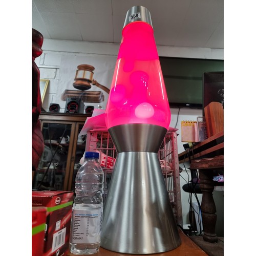 359 - A very large impressive lava lamp standing at a massive 69cm tall, with a diameter of 18cm, in full ... 