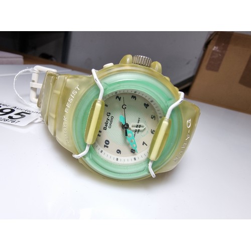 395 - A ladies Casio Baby-G watch (1395) In good clean condition, requires a new battery.