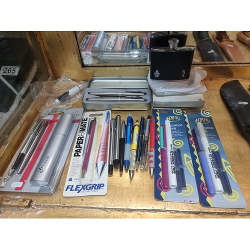 398 - A large collection of various collectable pens including a new and sealed Parker double pen set, a n... 