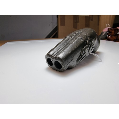 403 - A very rare antique Georgian pewter snuff box shaped as a flint lock pistol circa 1790, in good look... 