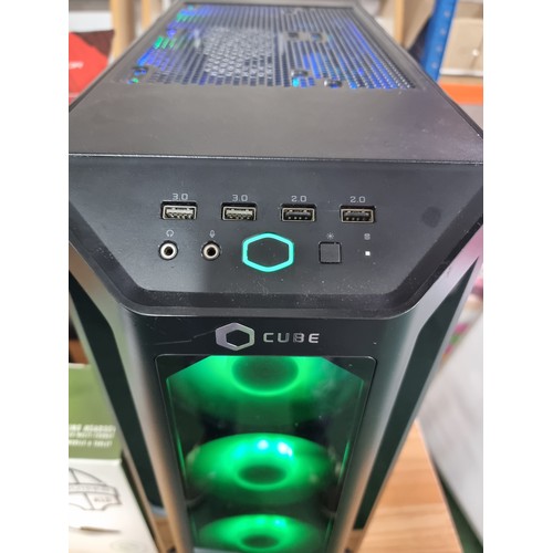 01 - A complete comprehensive gaming pc setup. To include a cube custom gaming PC in cube coolmaster case... 
