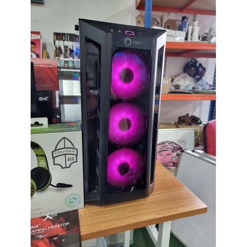 01 - A complete comprehensive gaming pc setup. To include a cube custom gaming PC in cube coolmaster case... 