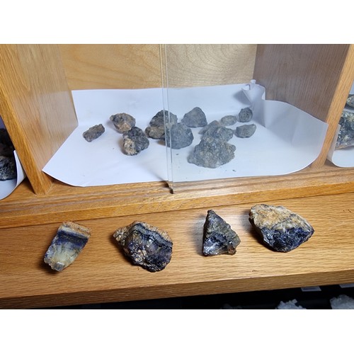 20J - A large collection of rare specimens of Blue John fluorite, Blue John is only found in 1 place in th... 